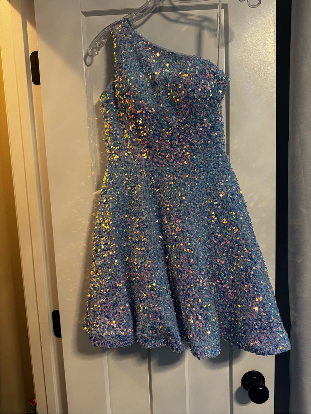 Sherri Hill One-Shoulder Sequin Dress